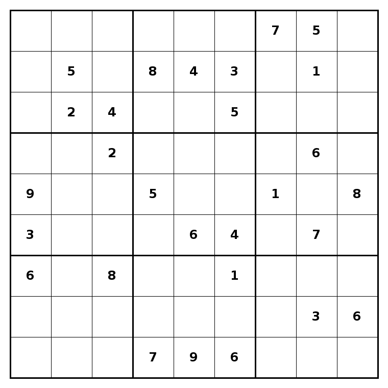 Zor sudoku örneği