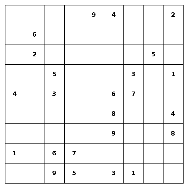 X-Wing örneği — Çok Zor sudoku