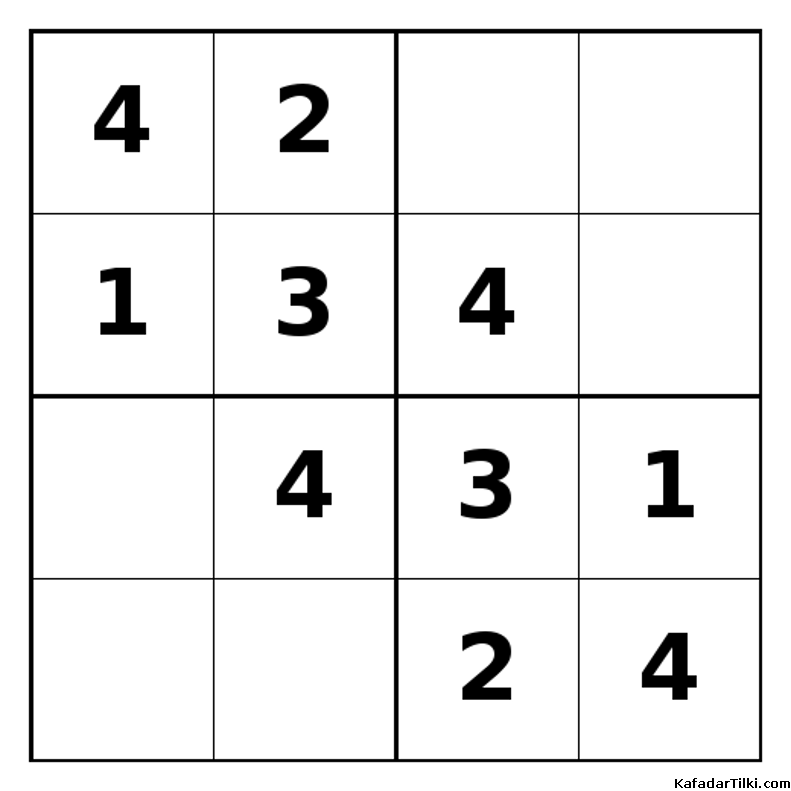 Kolay Mini Sudoku (4x4), Kitap 1 - 1