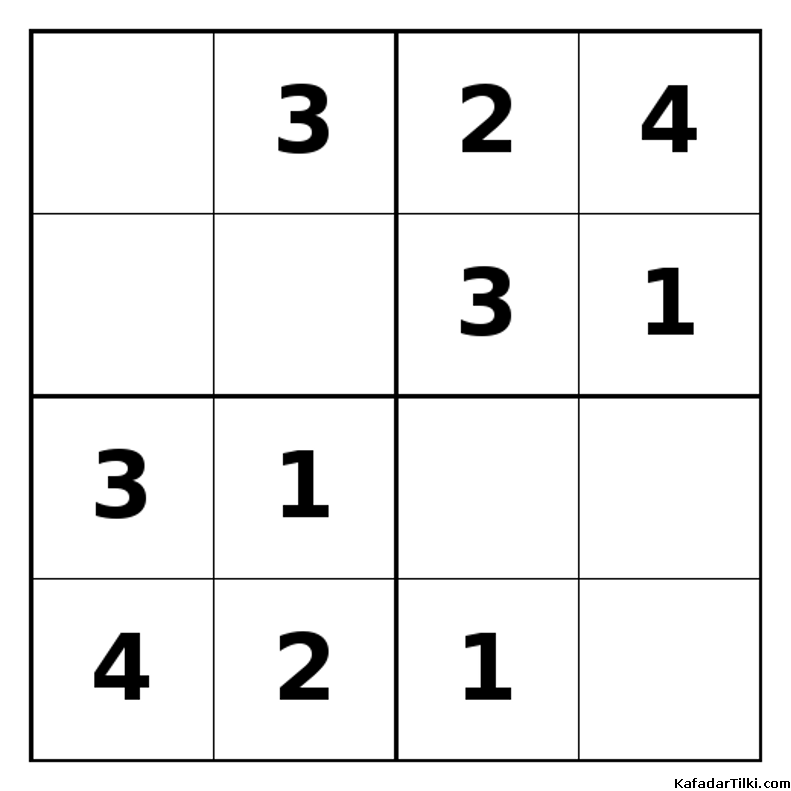 Kolay Mini Sudoku (4x4), Kitap 1 - 2