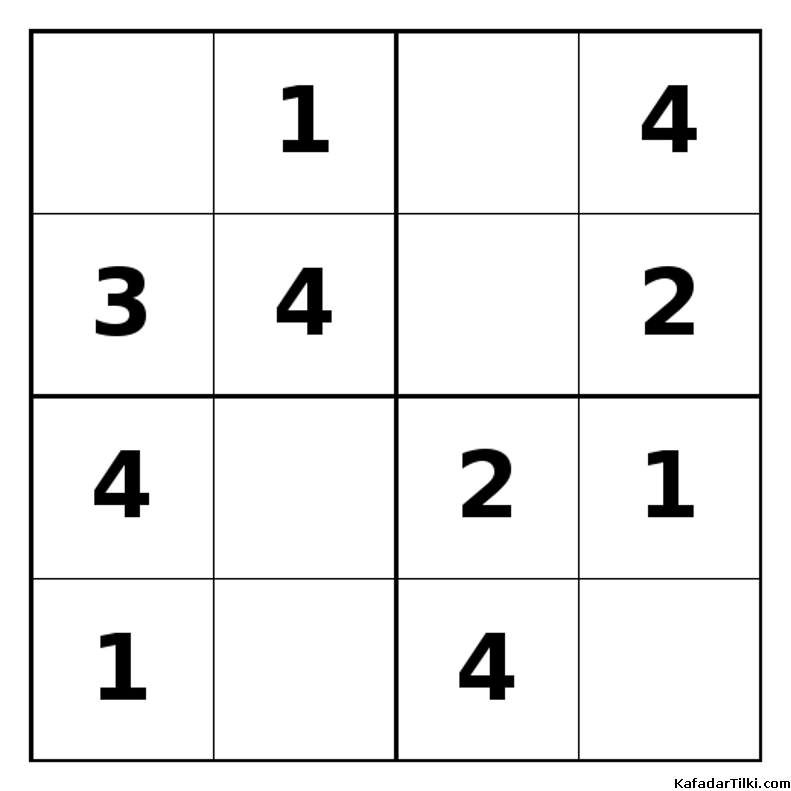 Kolay Mini Sudoku (4x4), Kitap 1 - 5