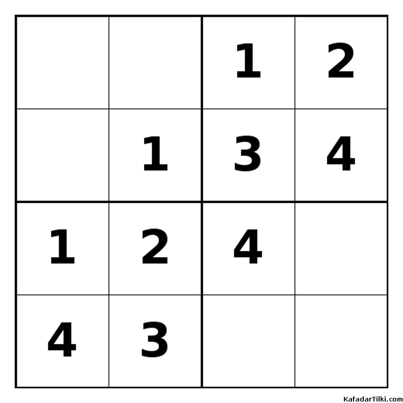 Kolay Mini Sudoku (4x4), Kitap 1 - 7