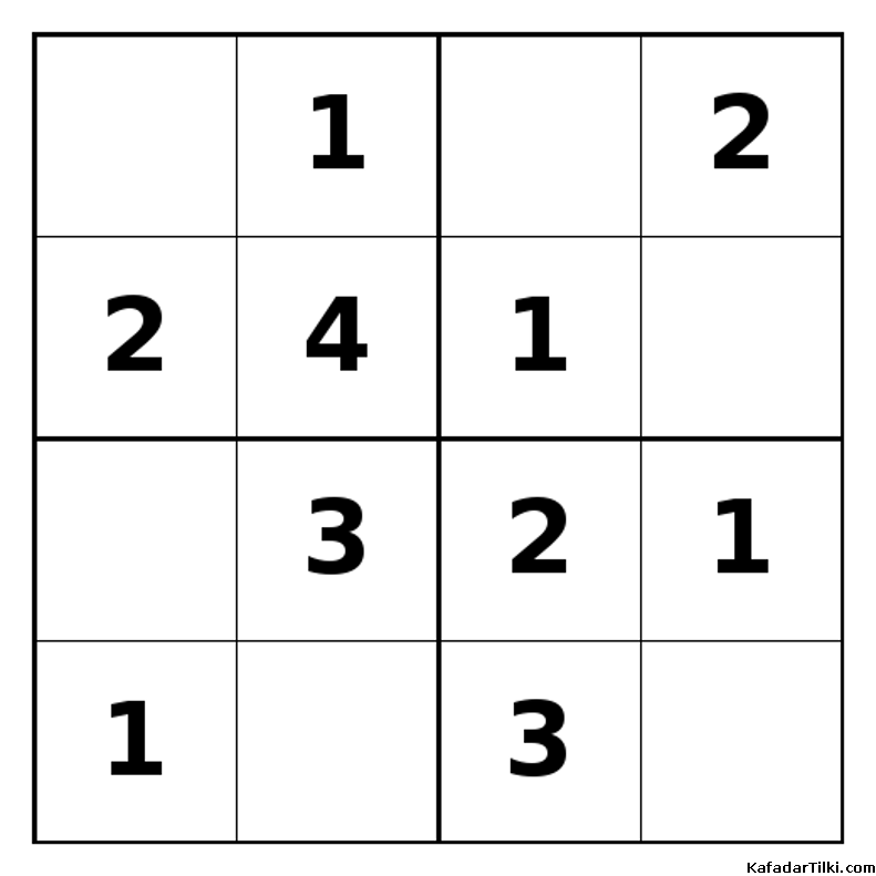 Kolay Mini Sudoku (4x4), Kitap 1 - 8