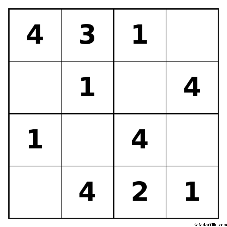 Kolay Mini Sudoku (4x4), Kitap 10 - 9