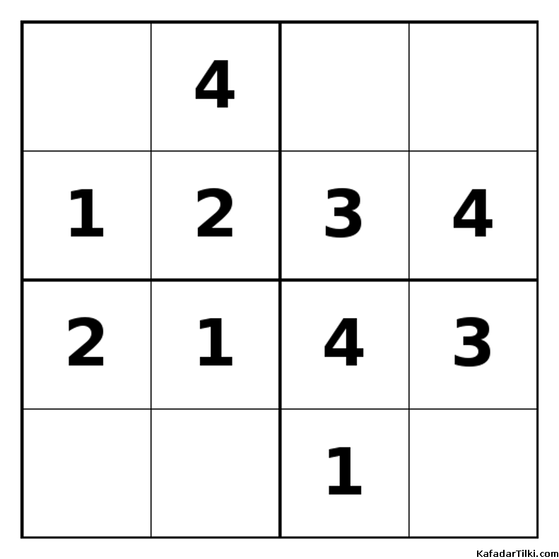 Kolay Mini Sudoku (4x4), Kitap 11 - 1