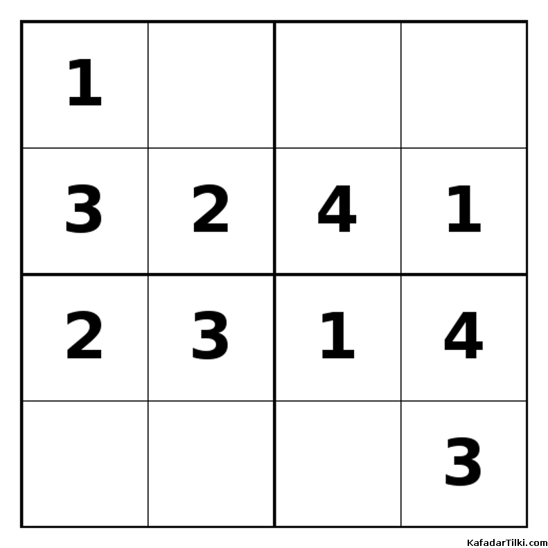 Kolay Mini Sudoku (4x4), Kitap 11 - 4