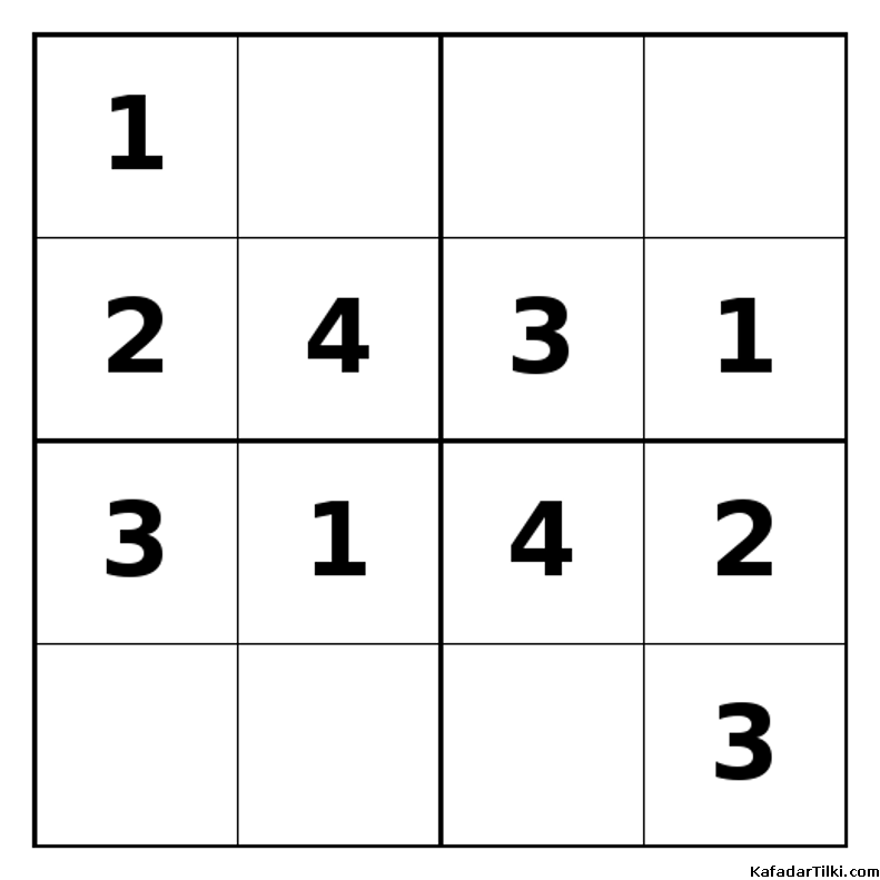 Kolay Mini Sudoku (4x4), Kitap 11 - 8