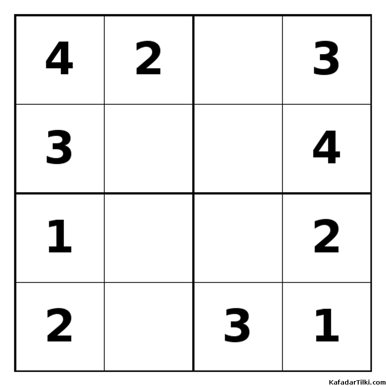 Kolay Mini Sudoku (4x4), Kitap 12 - 2