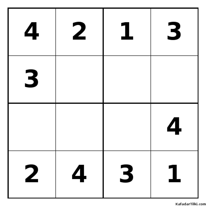 Kolay Mini Sudoku (4x4), Kitap 12 - 3