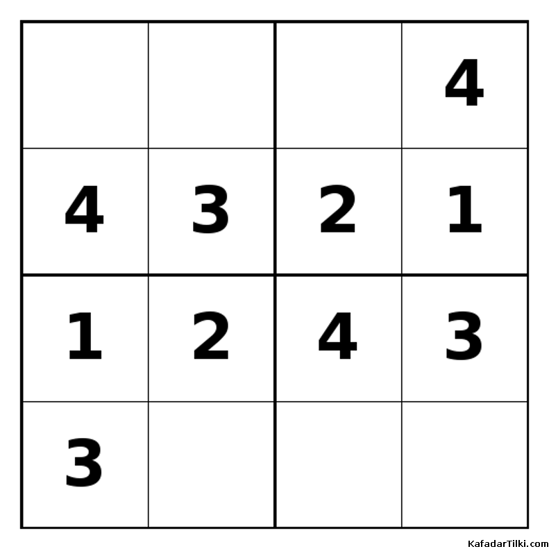 Kolay Mini Sudoku (4x4), Kitap 12 - 4