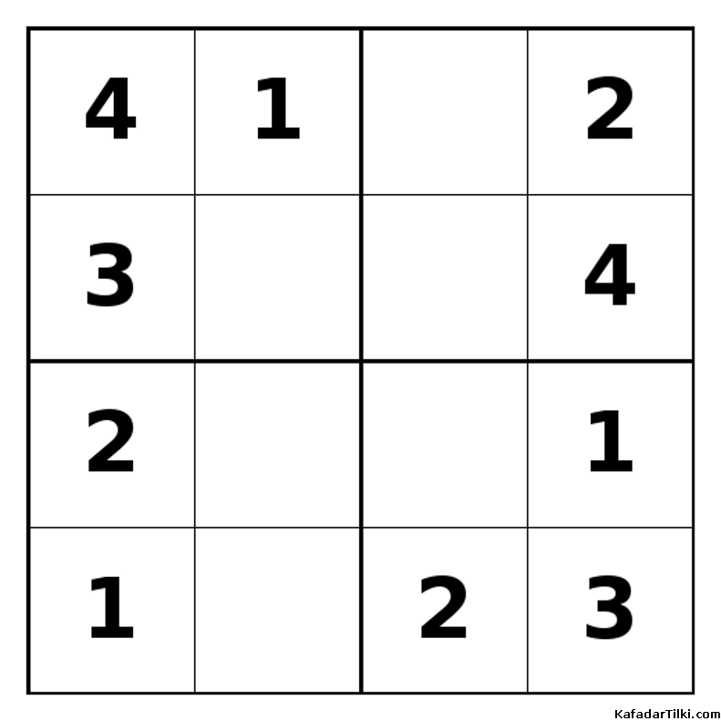 Kolay Mini Sudoku (4x4), Kitap 13 - 3