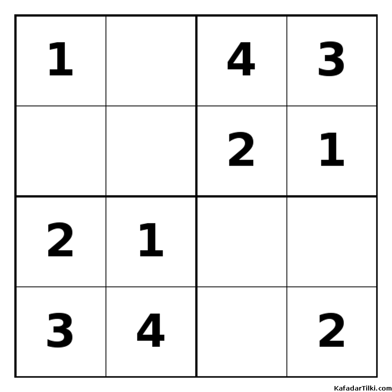 Kolay Mini Sudoku (4x4), Kitap 13 - 4