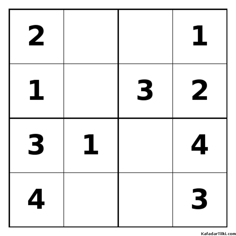 Kolay Mini Sudoku (4x4), Kitap 13 - 6