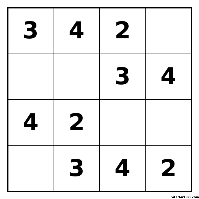 Kolay Mini Sudoku (4x4), Kitap 13 - 8