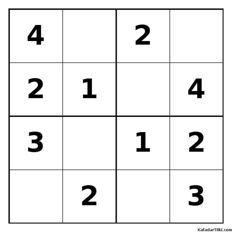 Kolay Mini Sudoku (4x4), Kitap 13 - 9