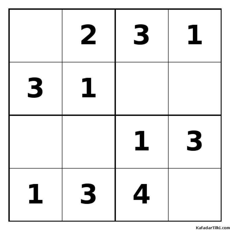 Kolay Mini Sudoku (4x4), Kitap 13 - 10