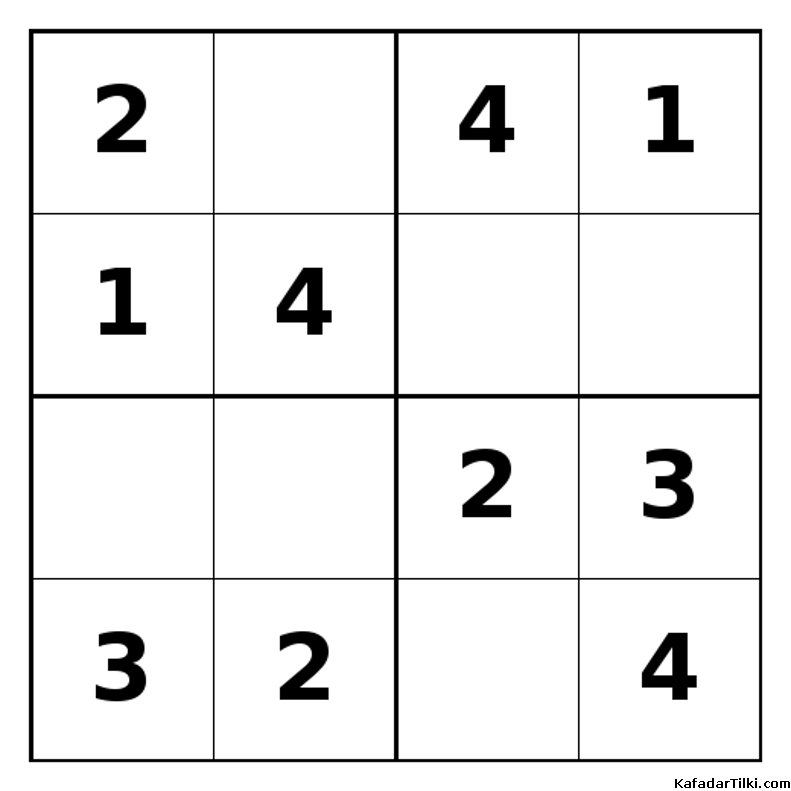 Kolay Mini Sudoku (4x4), Kitap 14 - 1