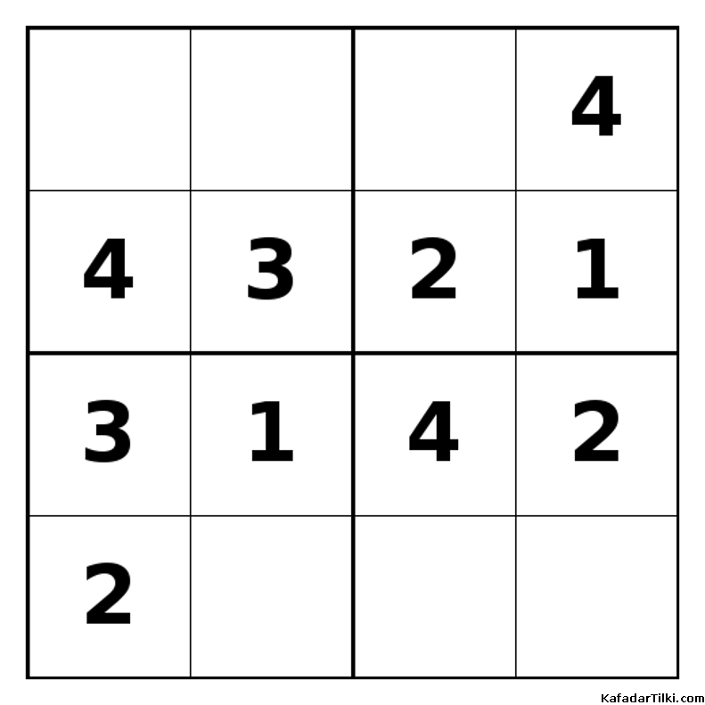 Kolay Mini Sudoku (4x4), Kitap 14 - 4