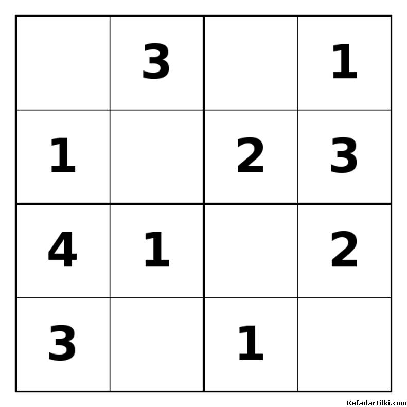 Kolay Mini Sudoku (4x4), Kitap 14 - 6