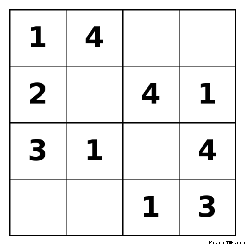 Kolay Mini Sudoku (4x4), Kitap 14 - 8