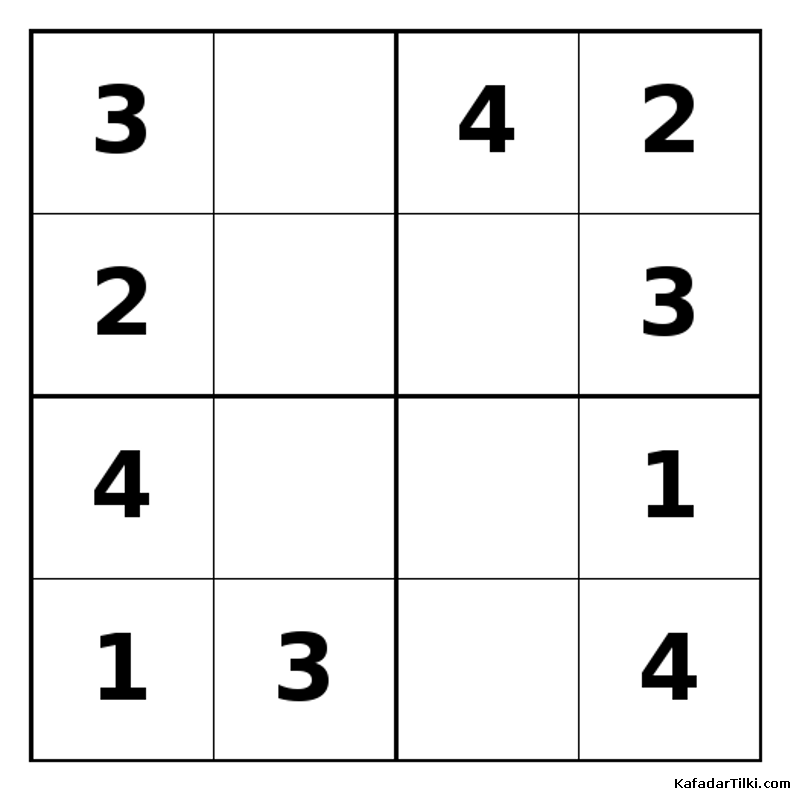 Kolay Mini Sudoku (4x4), Kitap 15 - 1