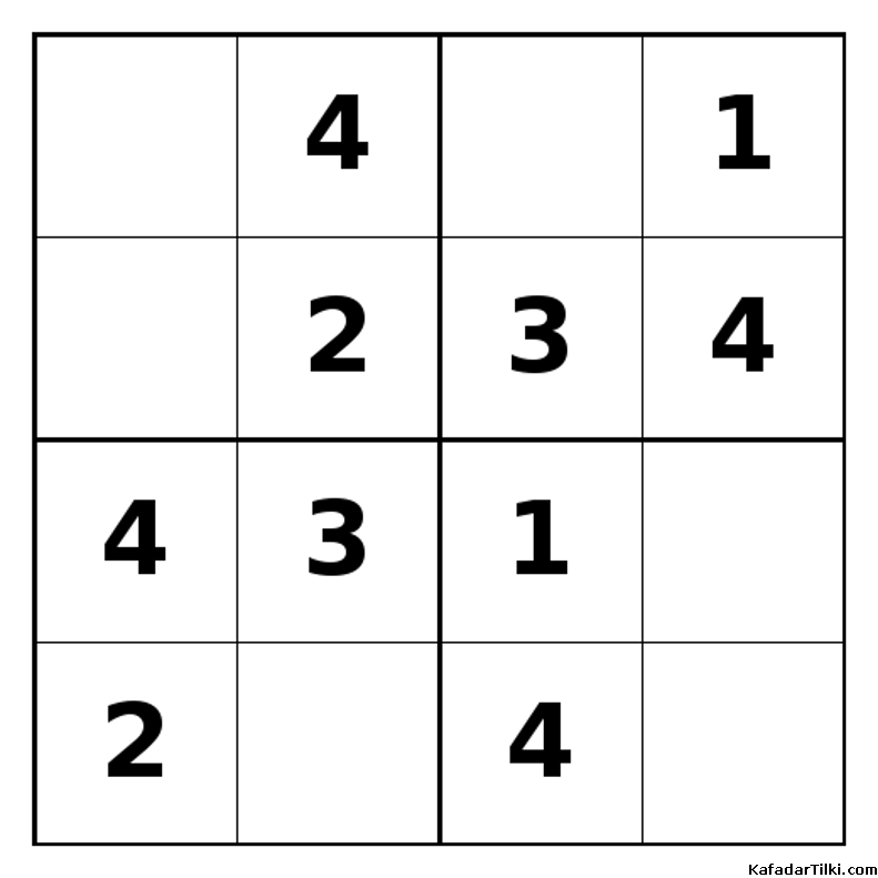 Kolay Mini Sudoku (4x4), Kitap 15 - 2