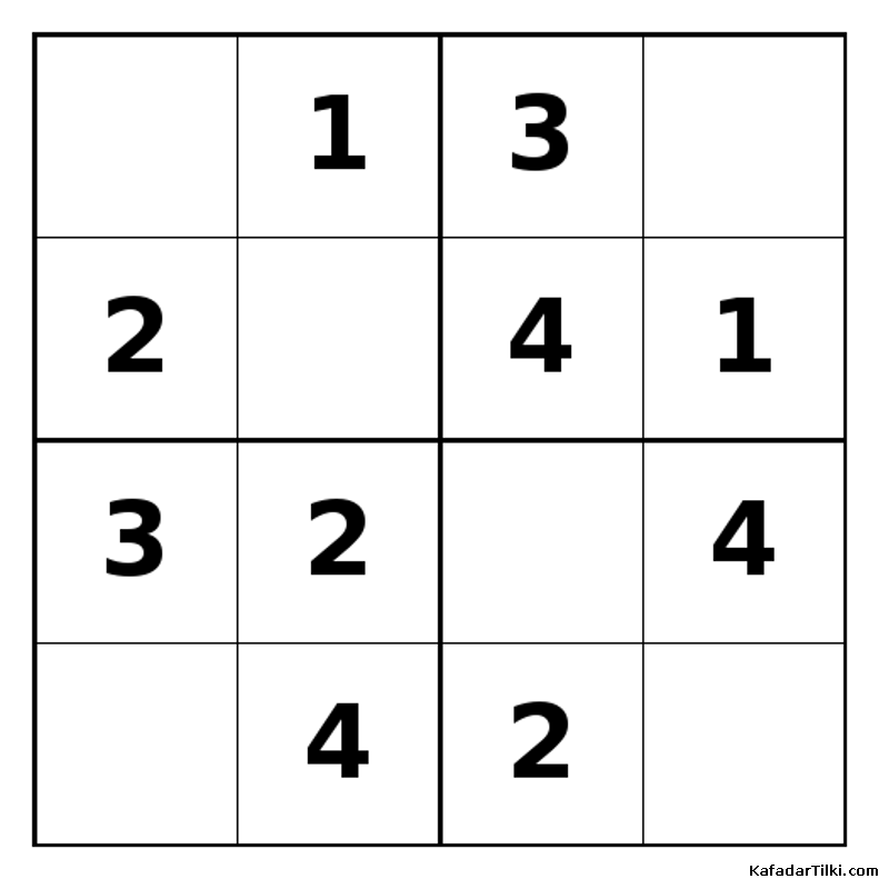 Kolay Mini Sudoku (4x4), Kitap 15 - 4