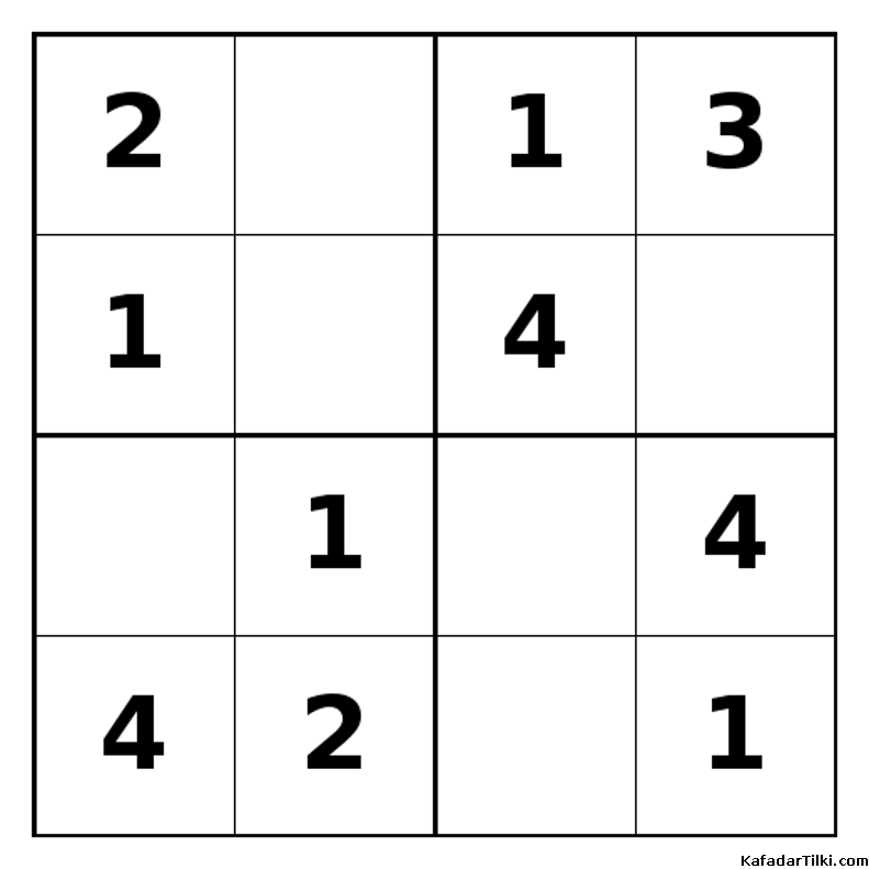 Kolay Mini Sudoku (4x4), Kitap 2 - 3