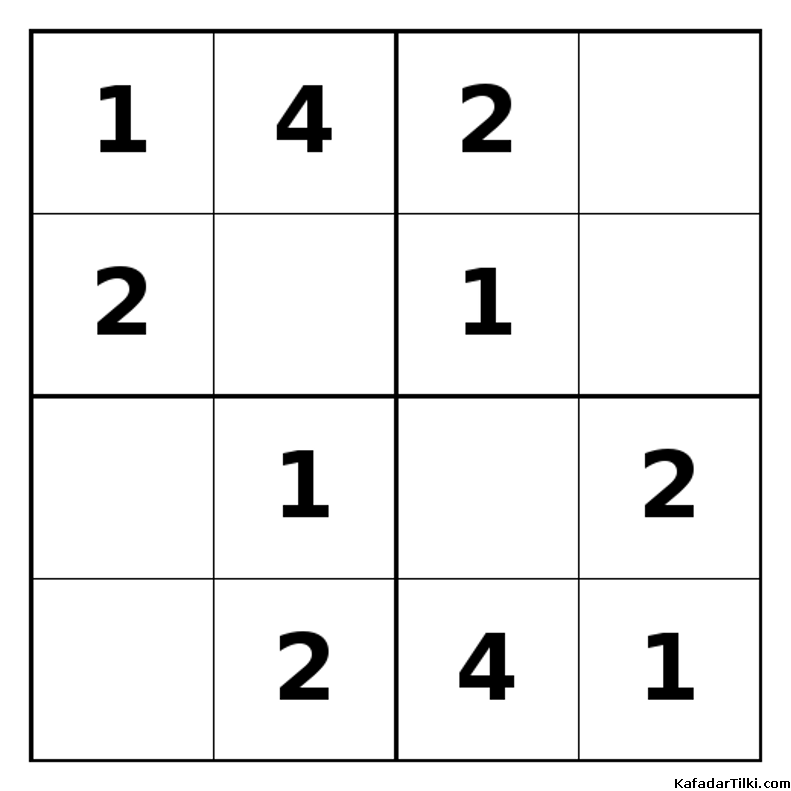 Kolay Mini Sudoku (4x4), Kitap 3 - 5