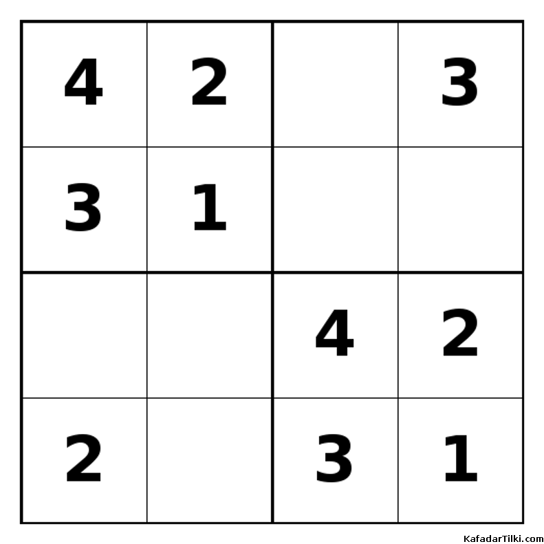 Kolay Mini Sudoku (4x4), Kitap 3 - 6