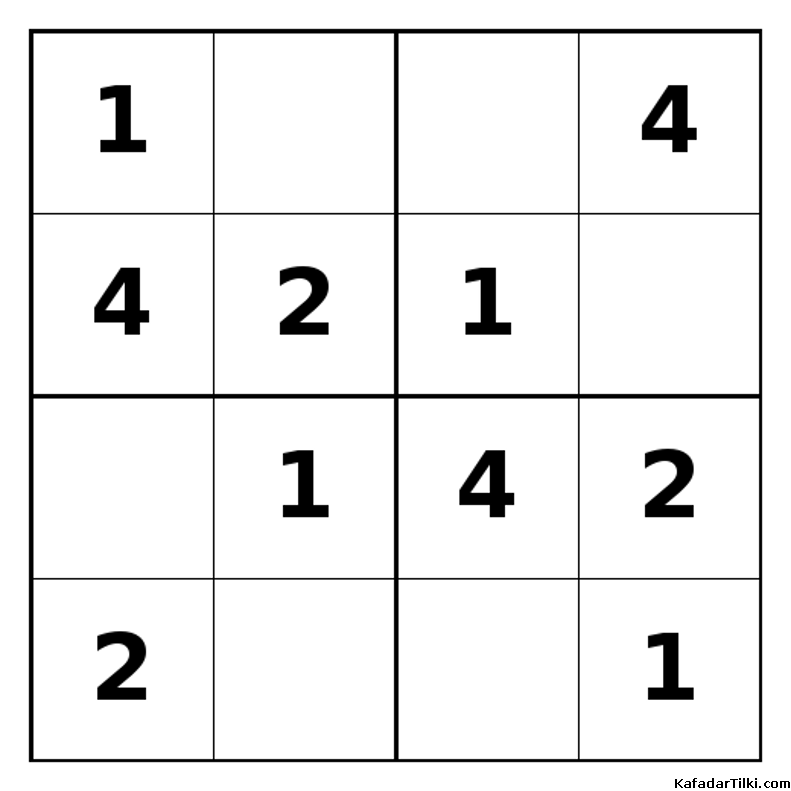 Kolay Mini Sudoku (4x4), Kitap 3 - 7