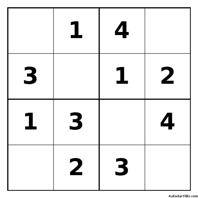 Kolay Mini Sudoku (4x4), Kitap 4 - 5