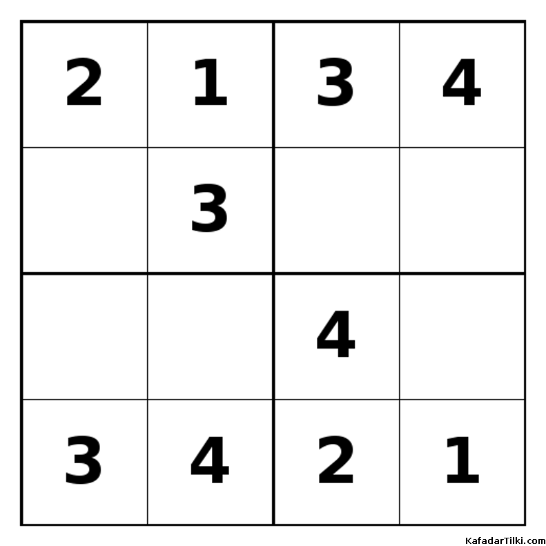 Kolay Mini Sudoku (4x4), Kitap 4 - 6