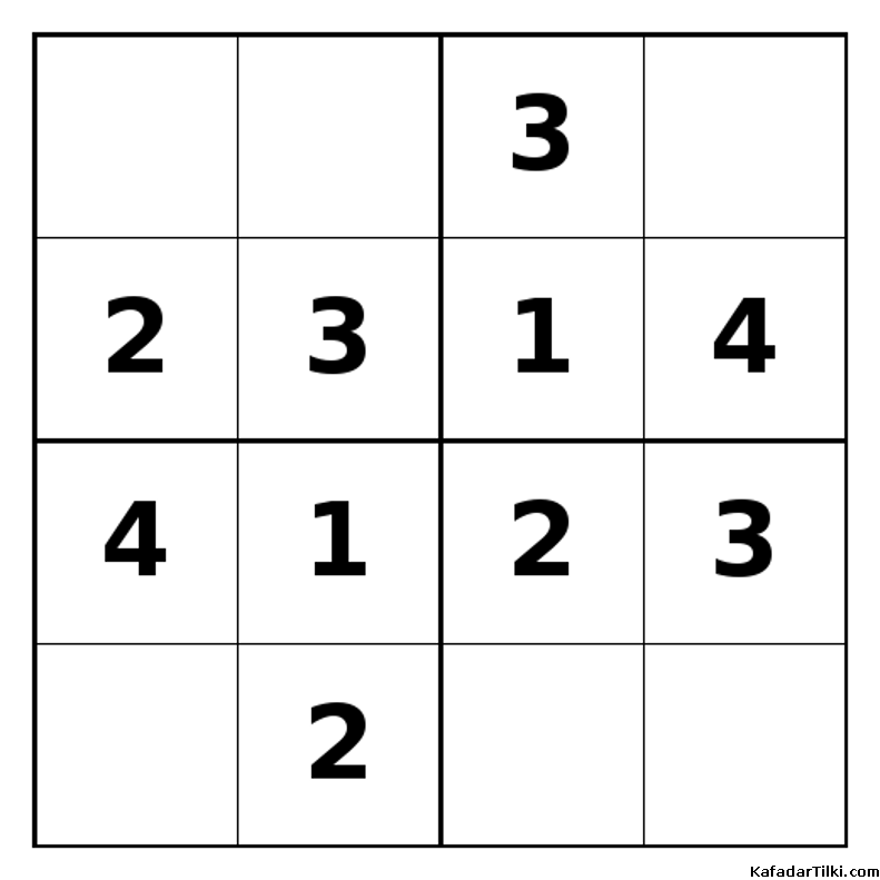 Kolay Mini Sudoku (4x4), Kitap 5 - 1