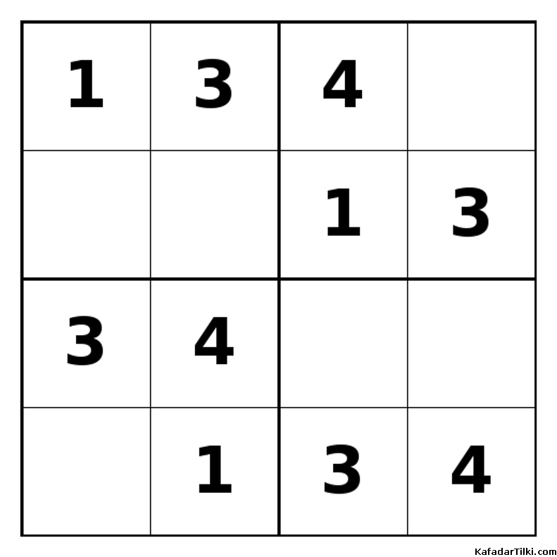 Kolay Mini Sudoku (4x4), Kitap 5 - 2