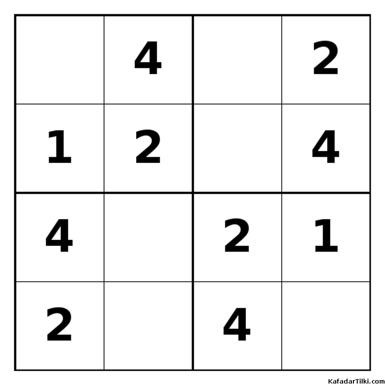 Kolay Mini Sudoku (4x4), Kitap 5 - 4