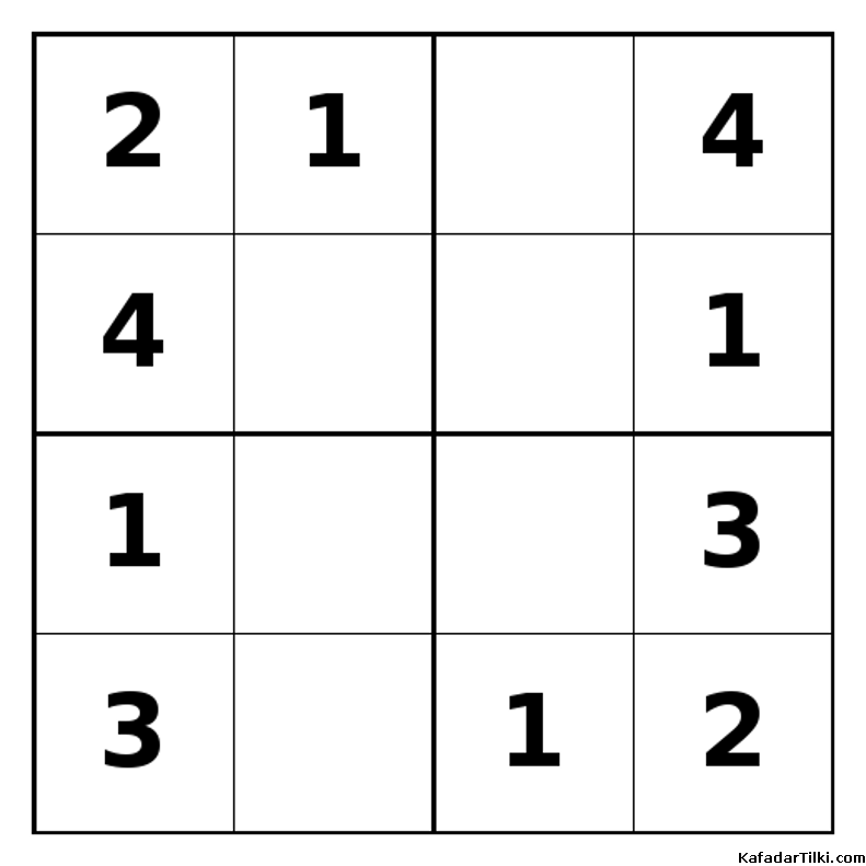 Kolay Mini Sudoku (4x4), Kitap 5 - 5