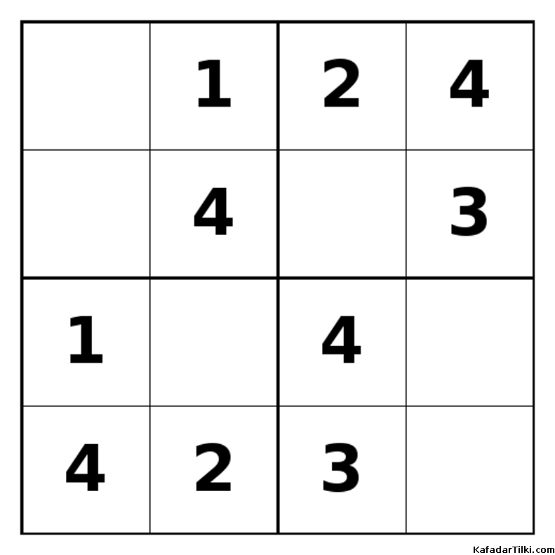 Kolay Mini Sudoku (4x4), Kitap 5 - 6