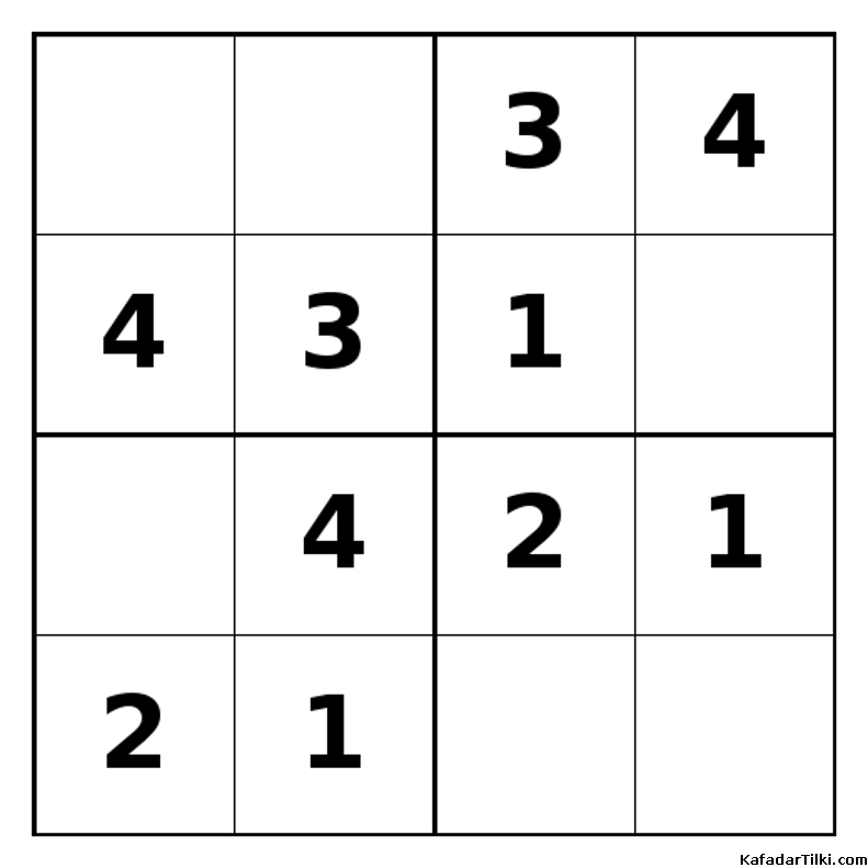 Kolay Mini Sudoku (4x4), Kitap 5 - 8