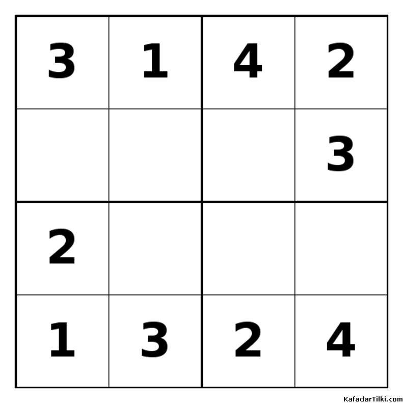 Kolay Mini Sudoku (4x4), Kitap 6 - 1