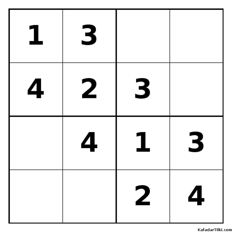 Kolay Mini Sudoku (4x4), Kitap 6 - 4
