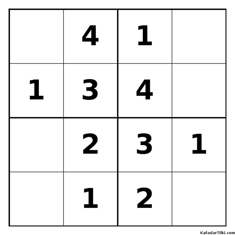 Kolay Mini Sudoku (4x4), Kitap 6 - 5