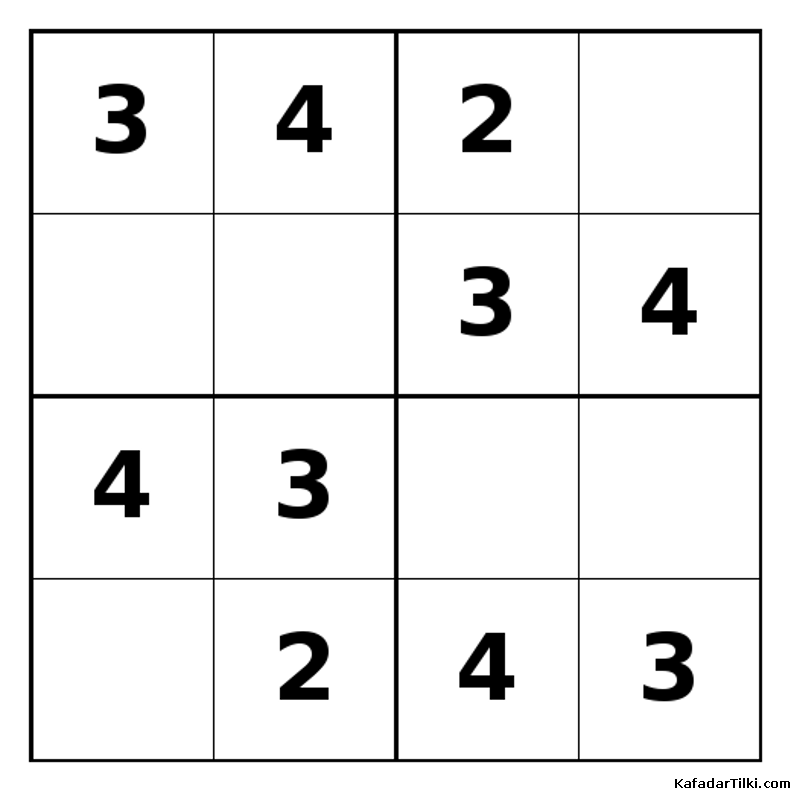 Kolay Mini Sudoku (4x4), Kitap 6 - 9