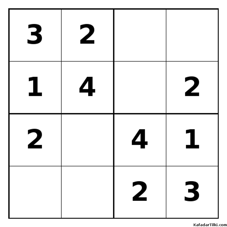 Kolay Mini Sudoku (4x4), Kitap 6 - 10