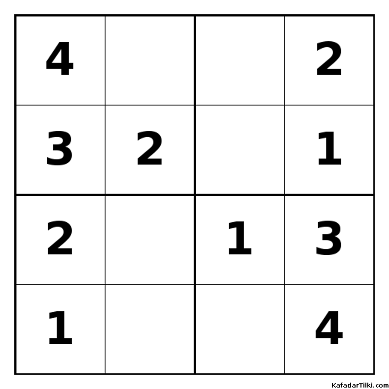 Kolay Mini Sudoku (4x4), Kitap 7 - 1