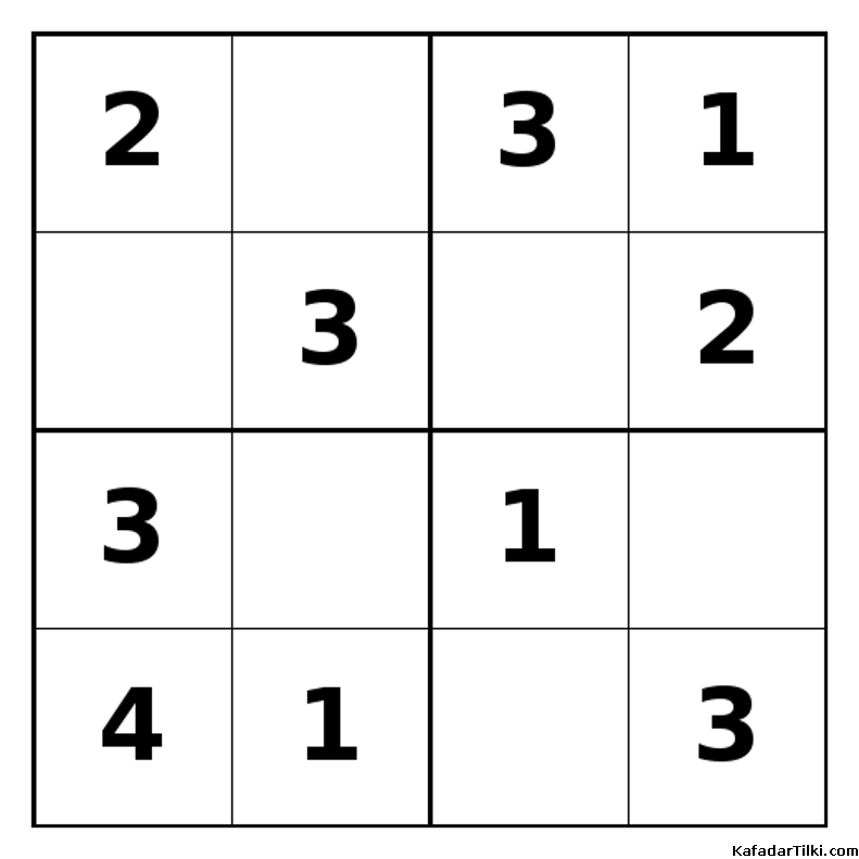 Kolay Mini Sudoku (4x4), Kitap 7 - 2