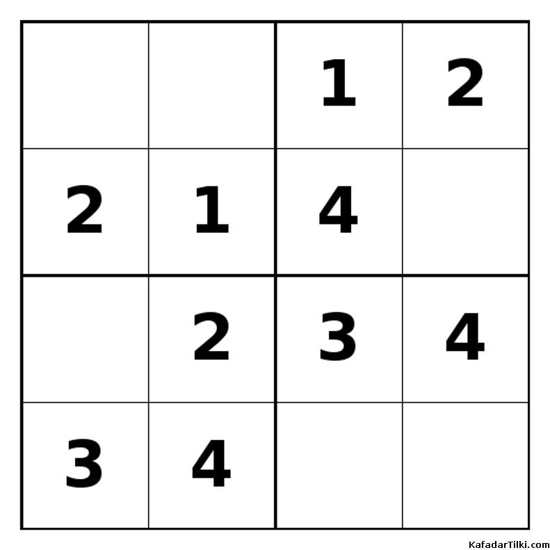 Kolay Mini Sudoku (4x4), Kitap 7 - 7