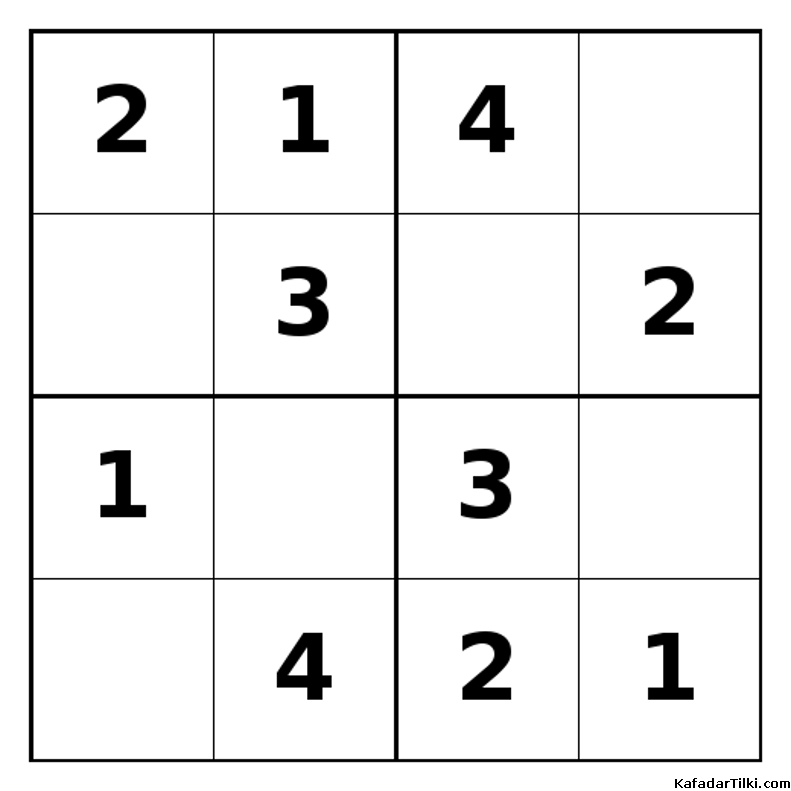 Kolay Mini Sudoku (4x4), Kitap 8 - 1