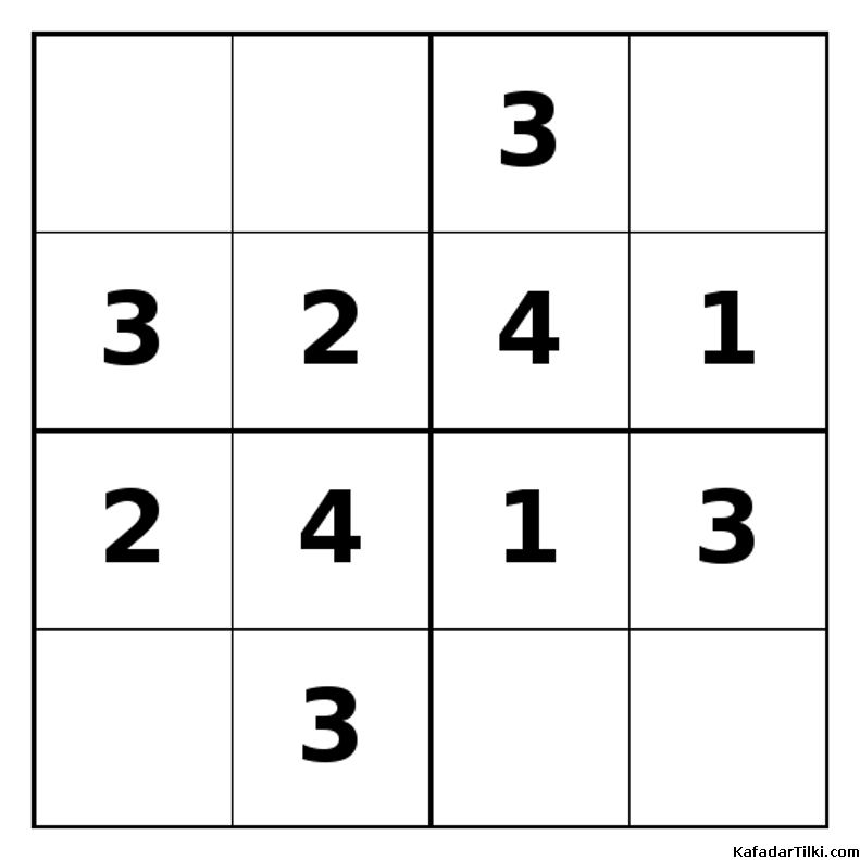 Kolay Mini Sudoku (4x4), Kitap 8 - 8