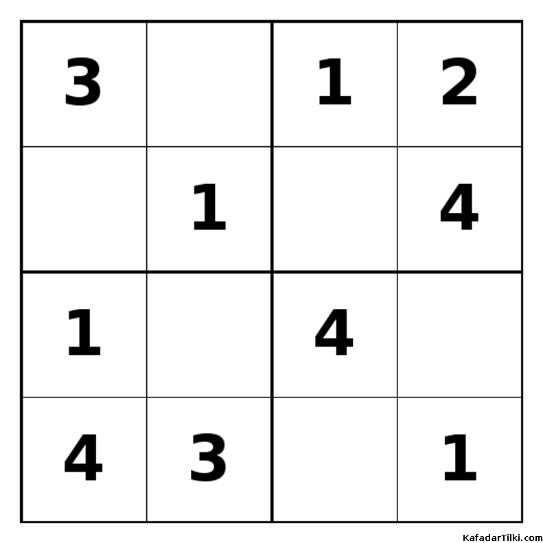 Kolay Mini Sudoku (4x4), Kitap 8 - 10